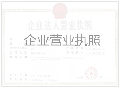 企业营业执照正面